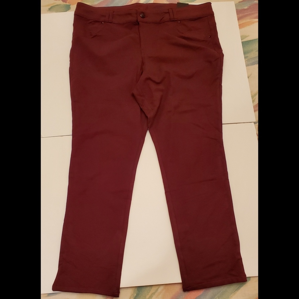 LANE BRYANT THE JEGGINGS BURGUNDY AVERAGE size 22